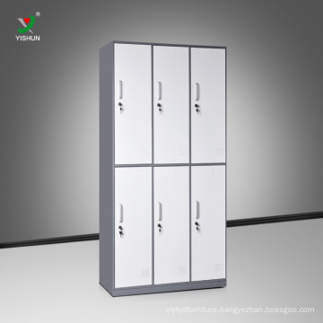 Factory direct steel gym changing room locker charging lockers 6 compartment